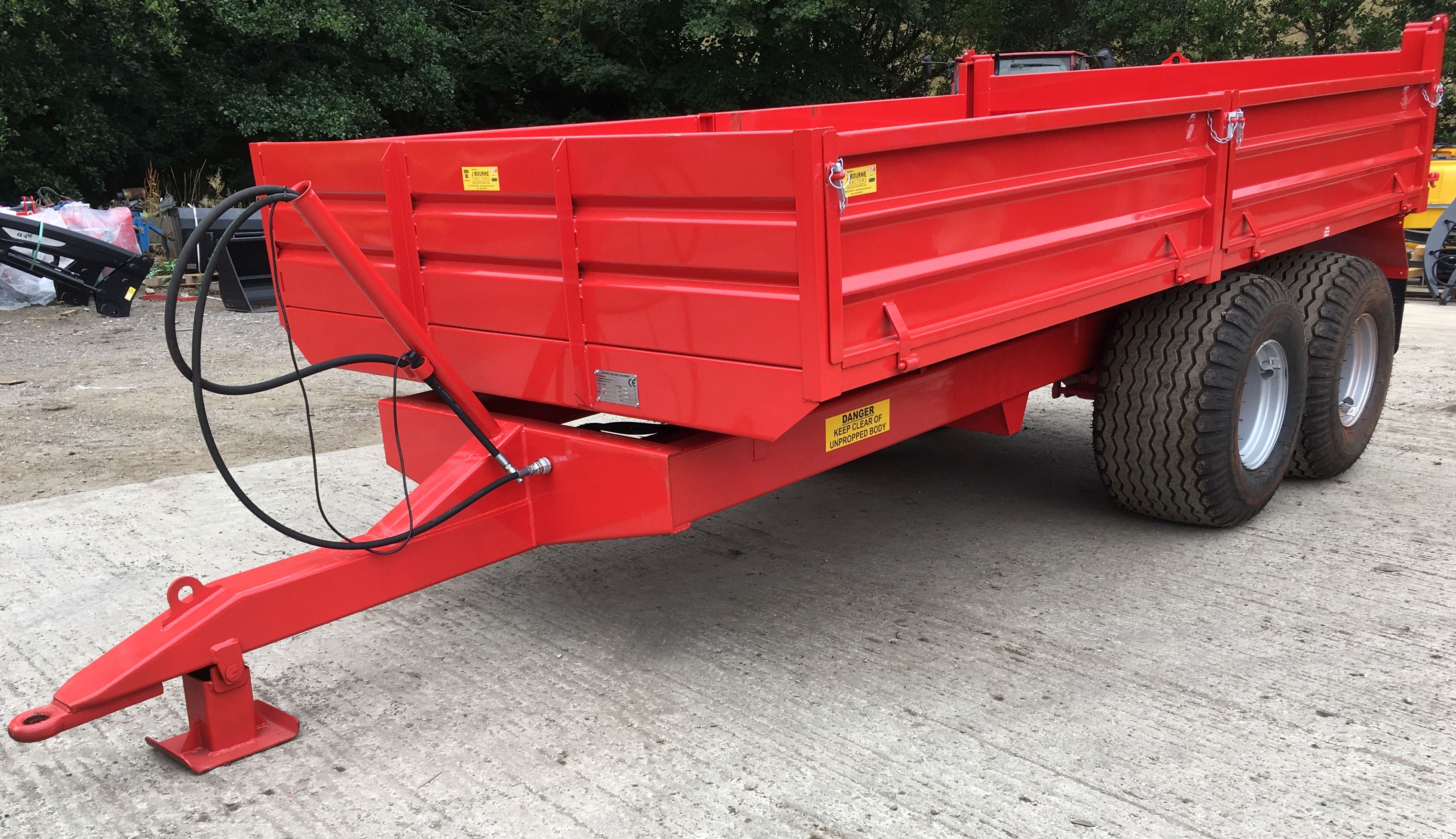 8T & 10T DROPSIDE TIPPING TRAILER J Bourne Tractors